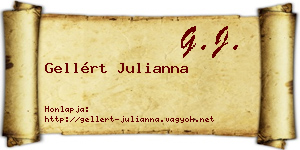 Gellért Julianna névjegykártya